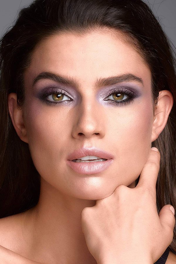 The 12 Liner Looks model wearing makeup 